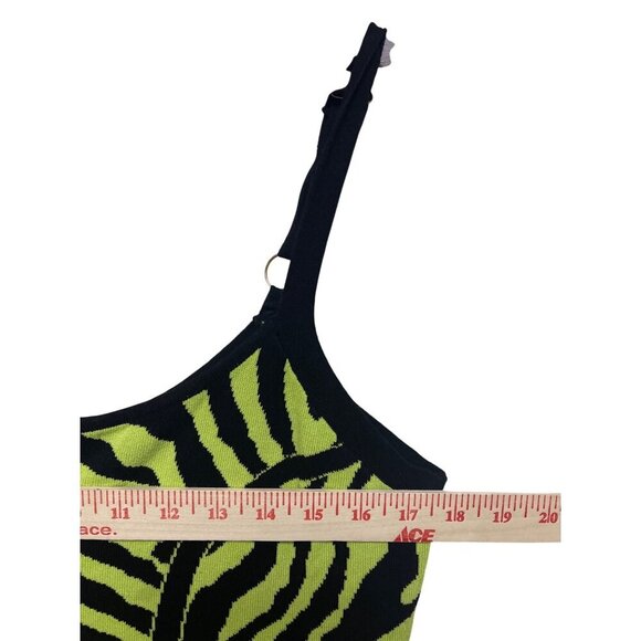 Fashion Nova Women's Wild Thing Lime Black Sweater Dress Knit Size 2X - Picture 6 of 10